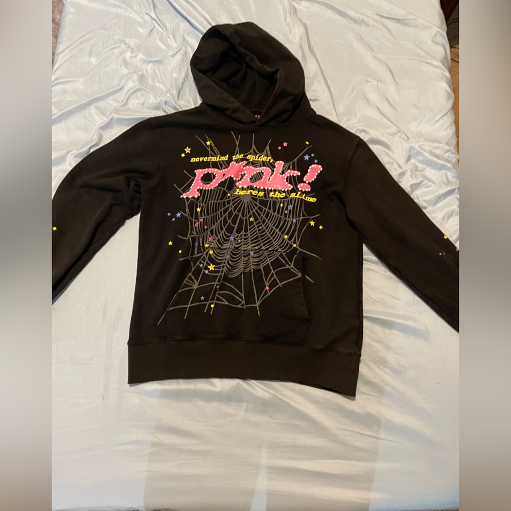 sp5der pink hoodie